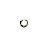 Sterling Silver Black Enamel Huggie Earrings