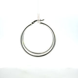 Sterling Silver Large Tube Hoop Earrings