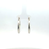 Sterling Silver Medium Tube Hoop Earrings