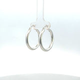 Sterling Silver Medium Tube Hoop Earrings