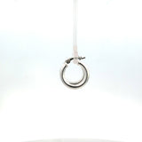 Sterling Silver Small Tube Hoop Earrings