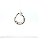 Sterling Silver Medium Tube Hoop Earrings