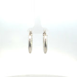Sterling Silver Medium Tube Hoop Earrings