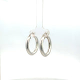 Sterling Silver Medium Tube Hoop Earrings