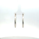 Sterling Silver Large Tube Hoop Earrings