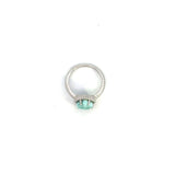 Sterling Silver Pear Shape Larimar Ring