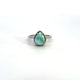 Sterling Silver Pear Shape Larimar Ring