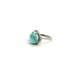 Sterling Silver Pear Shape Larimar Ring