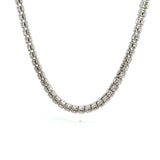 Sterling Silver Rhodium Plated Italian Ice 4 Sided Chain