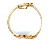 Vintage 14K Yellow Gold Geneve Quartz Watch with Diamond Bezel