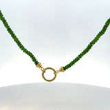 14K Yellow Gold End Caps & Chrome Diopside Necklace