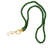 14K Yellow Gold End Caps & Chrome Diopside Necklace