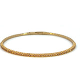 Gold Finish Sterling Silver | November Birthstone Flexi Tennis Bracelet | Citrine