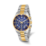 Mason Two-Tone Chronograph Watch – Blue Dial & Blue Bezel