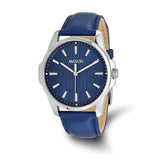 Navy Leather Strap Watch