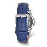 Navy Leather Strap Watch