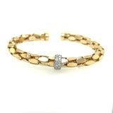 18K White & Yellow Gold Diamond Bangle