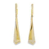 18K Yellow Gold Diamond Drop Earrings