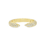 18K Yellow Gold Pave Diamond Open Band