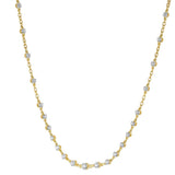 14K Yellow Gold Bezel-Set Diamond by the Yard Necklace