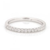 14K White Gold Half-Eternity Diamond Stacking Band