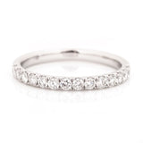 14K White Gold Half-Eternity Diamond Stacking Band