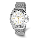 Mason Stainless Steel Mesh Bracelet Watch – Silver Dial