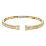 14K Yellow Gold Diamond Bangle